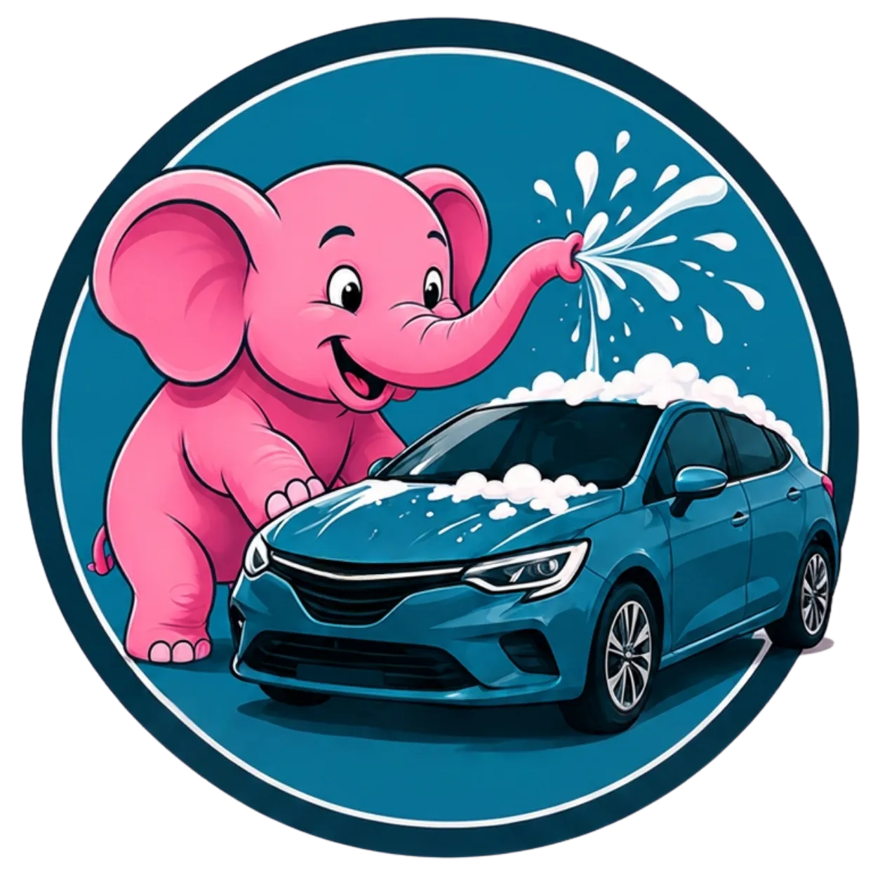 logo-Éléphant rose detailing